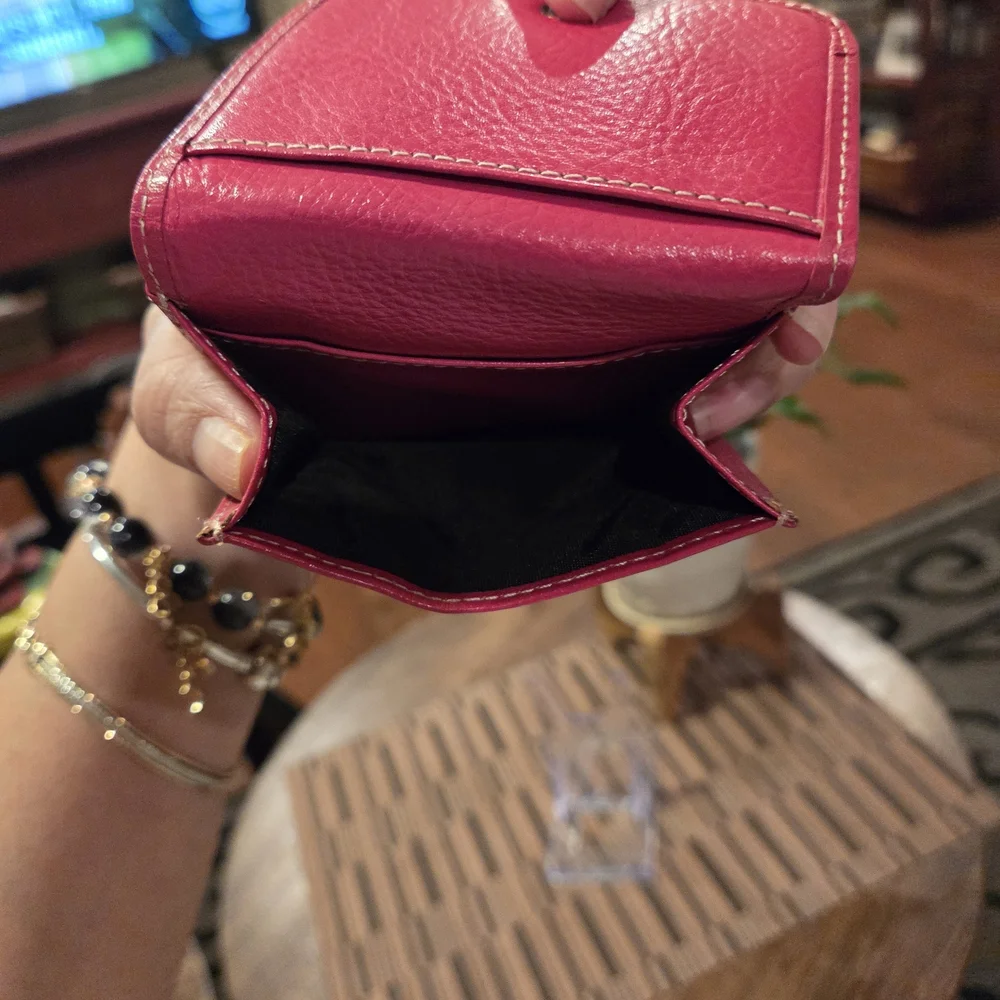 Pink TAXI Leather Wallet